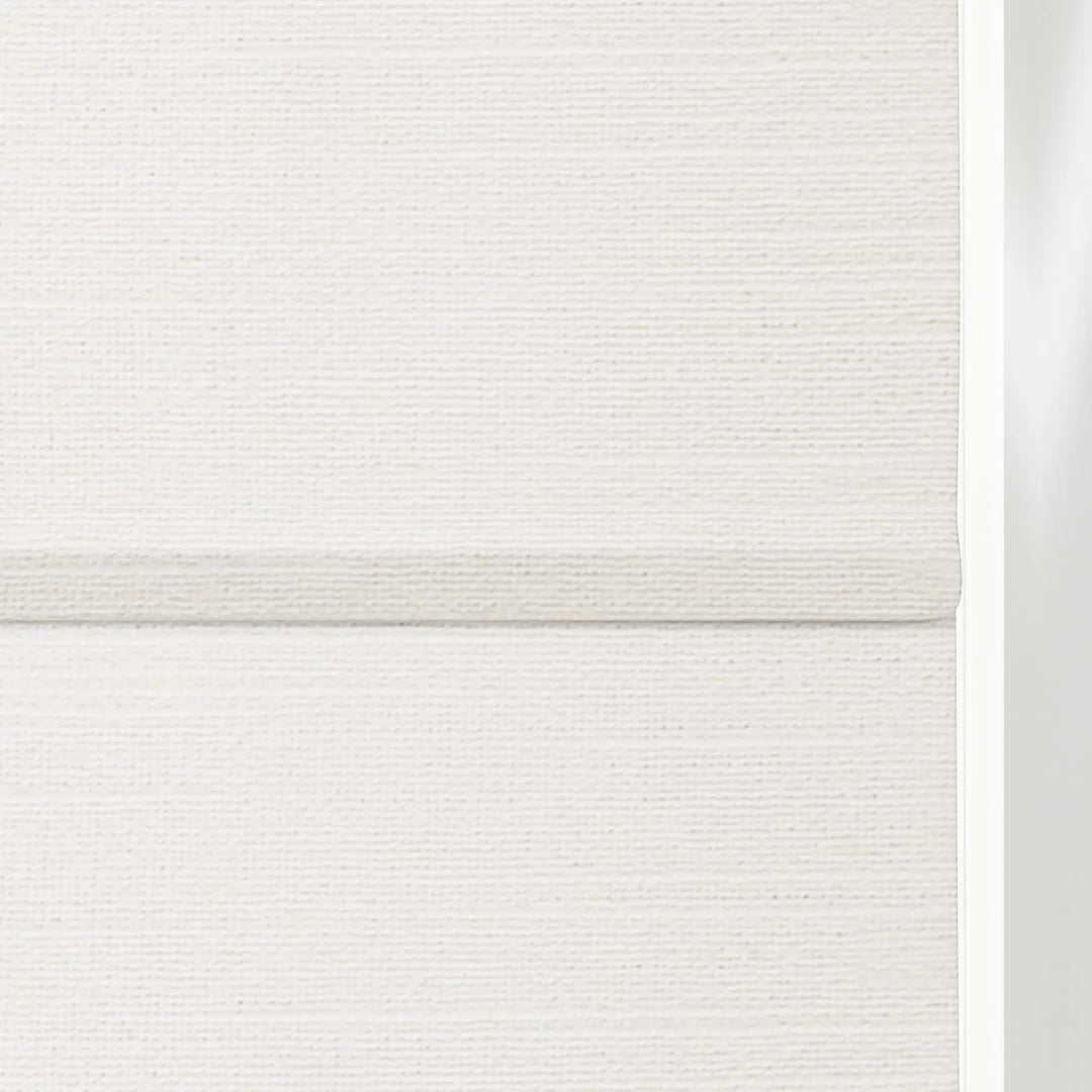 Belva Linen Cotton Zebra Roman Blind Cord Lift Ivory Beige Detail - ChadMade