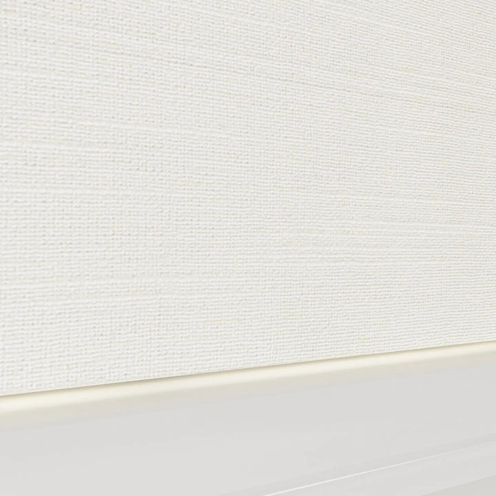 Belva Linen Cotton Valanced  Day Night Roman Shade Cord Lift Ivory Beige Detail - ChadMade