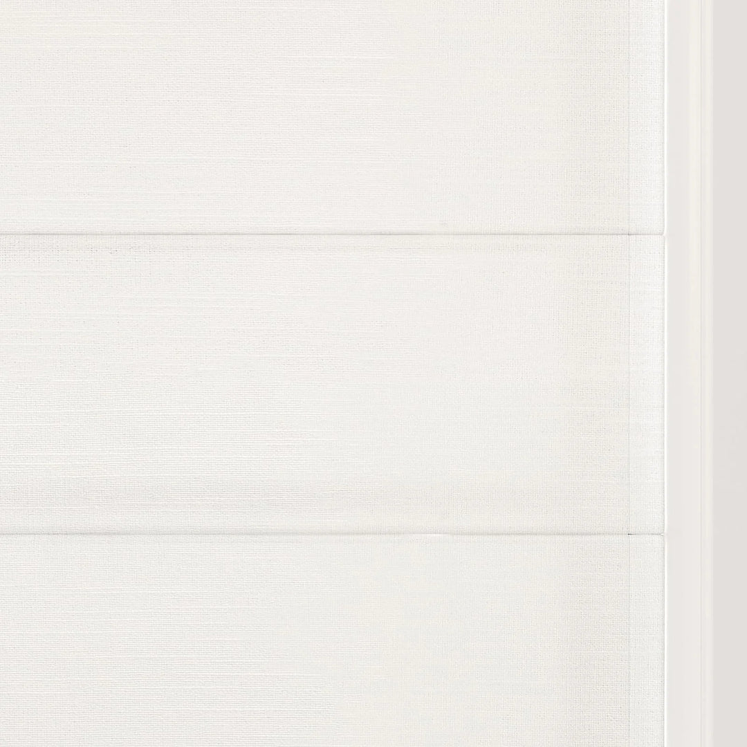 Belva Linen Cotton Flat Cordless Roman Shades Ivory Beige - ChadMade