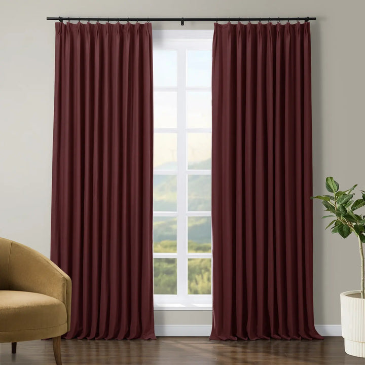 Jed Posh Velvet Curtain Pinch Pleat
