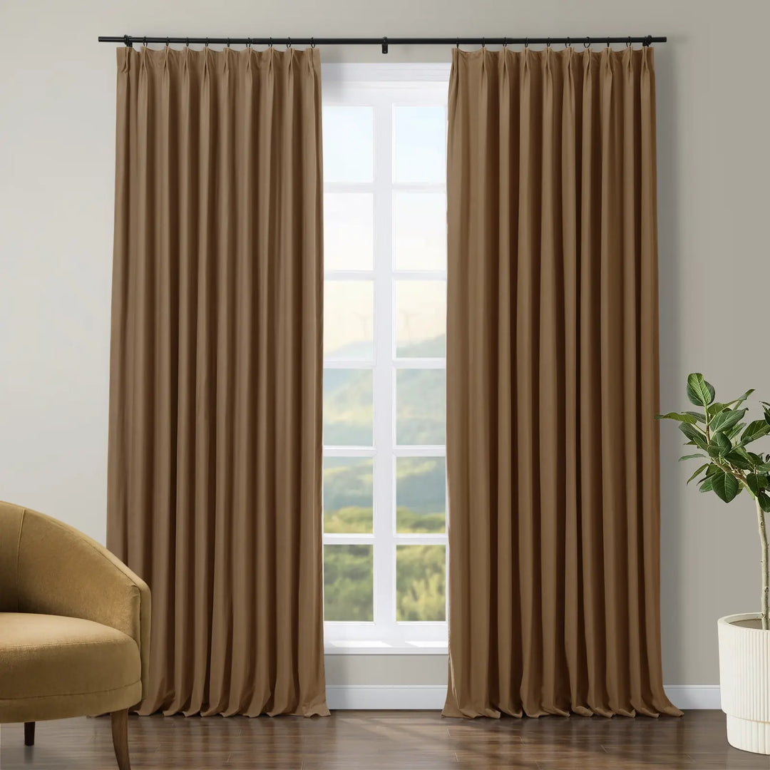 Jed Posh Velvet Curtain Pinch Pleat