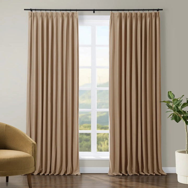 Jed Posh Velvet Curtain Pinch Pleat