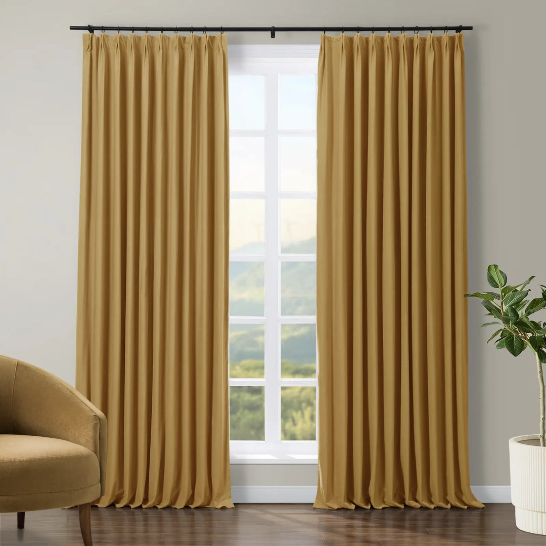 Jed Posh Velvet Curtain Pinch Pleat