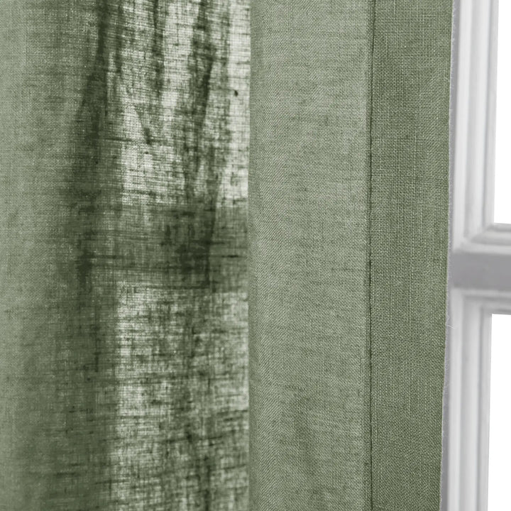 Tonia 100% Linen Curtains Pinch Pleat