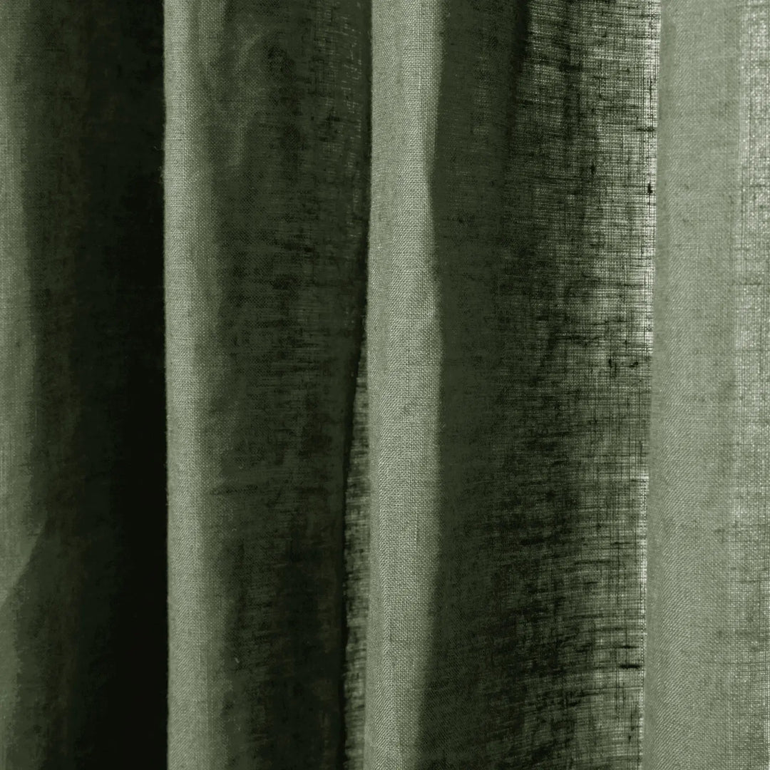 Tonia 100% Linen Curtains Pinch Pleat