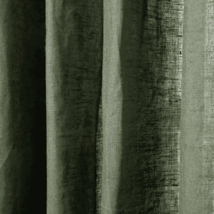 Tonia 100% Linen Curtains Pinch Pleat