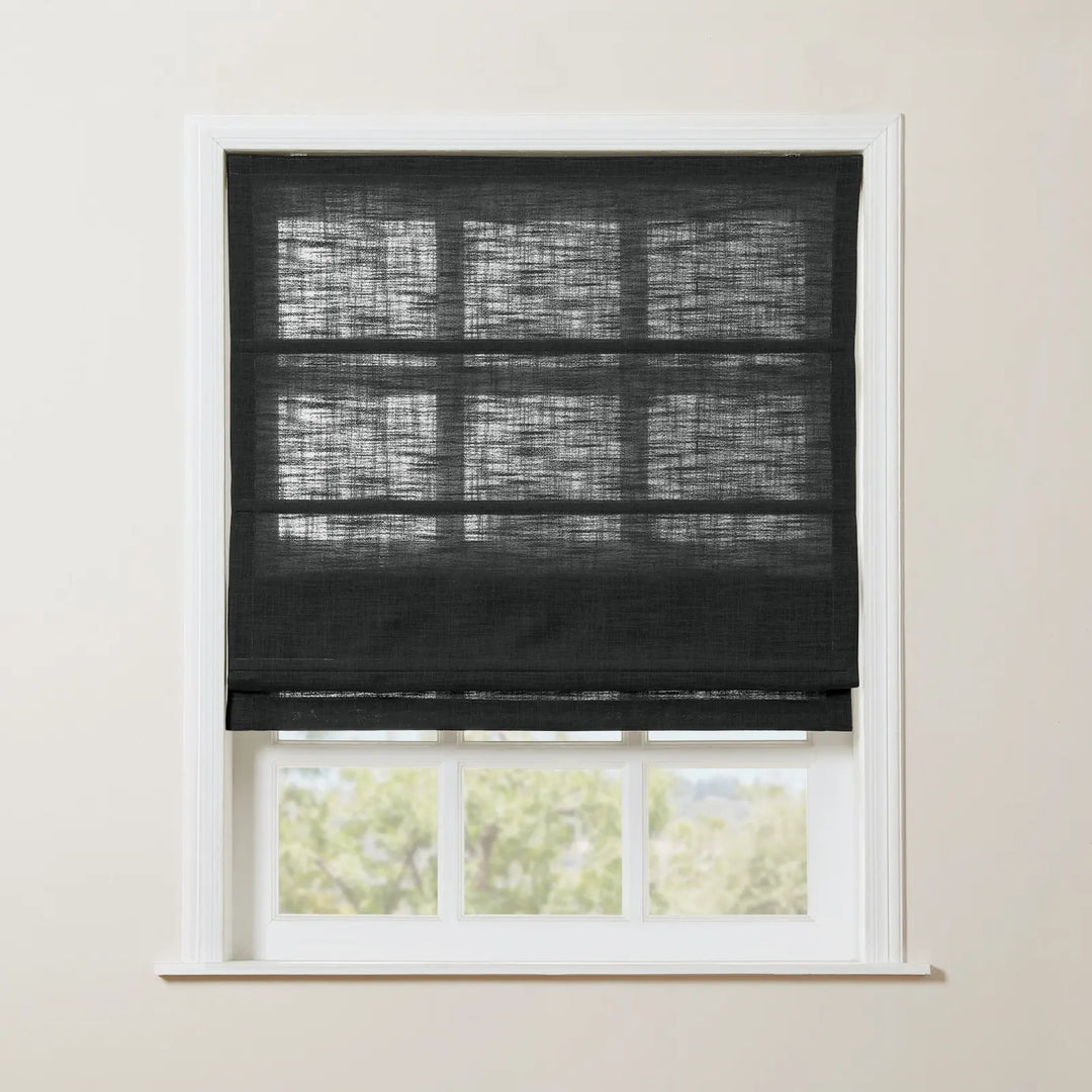 Tallis Linen Plain Roman Shade Cordless