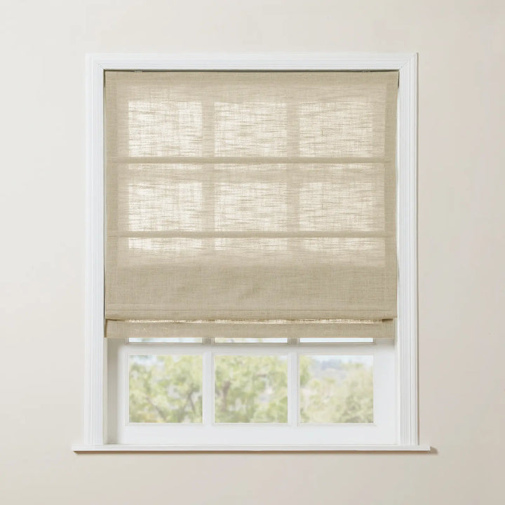 Tallis Linen Plain Roman Shade Cordless