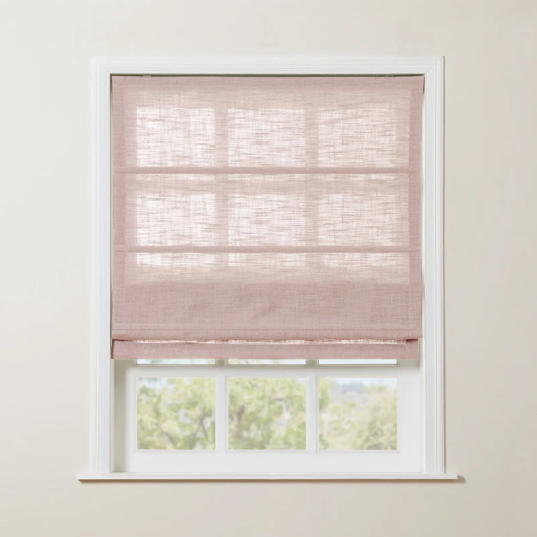 Tallis Linen Plain Roman Shade Cordless