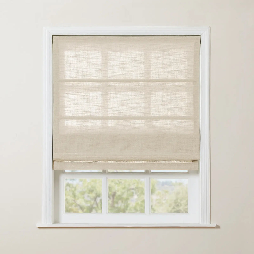 Tallis Linen Plain Roman Shade Cordless