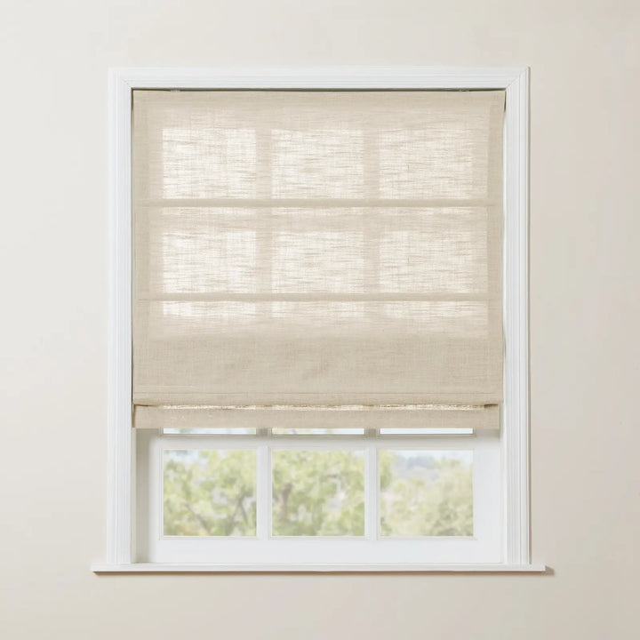 Tallis Linen Plain Roman Shade Cordless