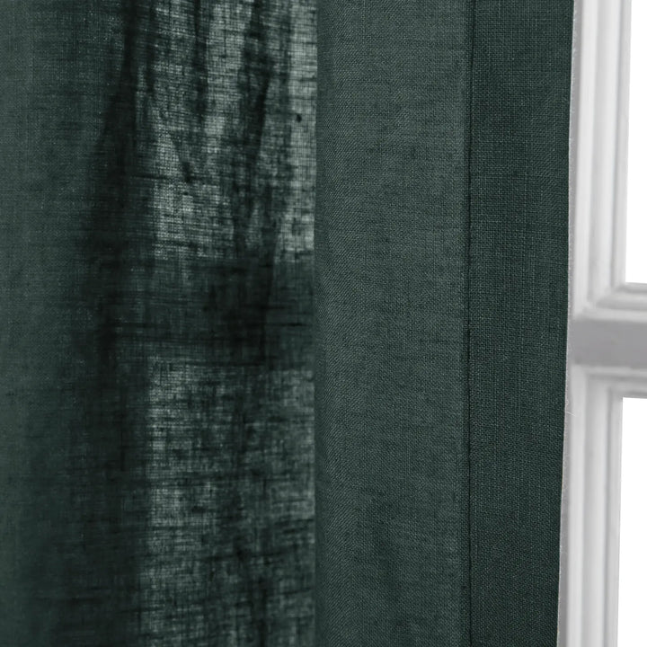 Tonia 100% Linen Curtains Pinch Pleat