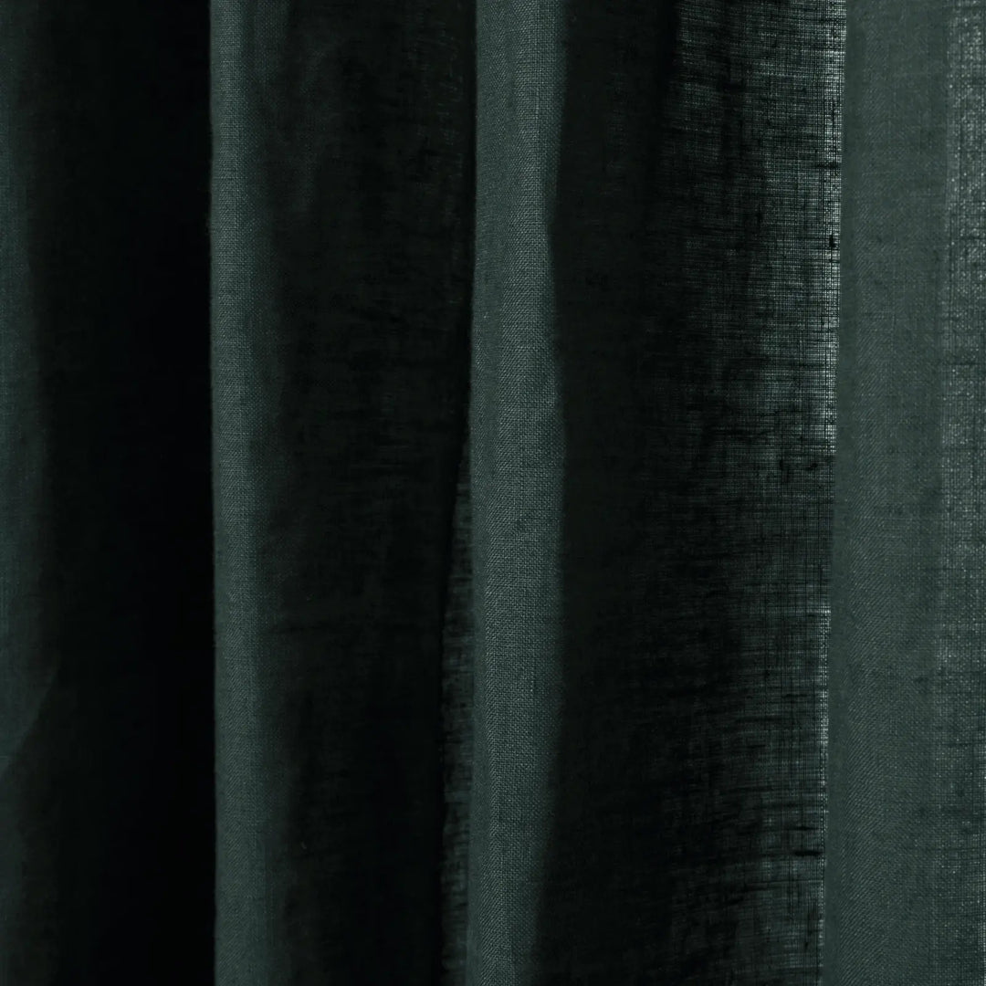 Tonia 100% Linen Curtains Pinch Pleat