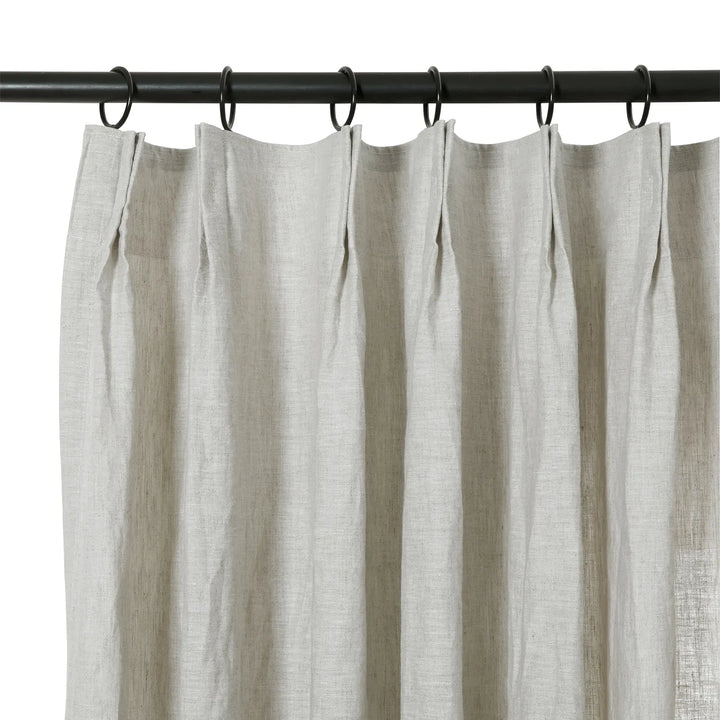 Tonia 100% Linen Curtains Pinch Pleat