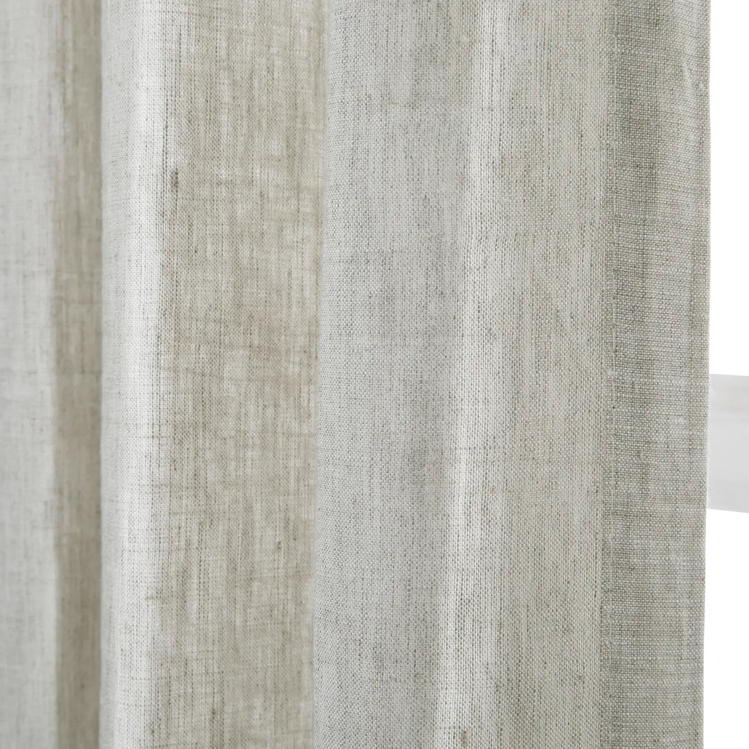Tonia 100% Linen Curtains Pinch Pleat