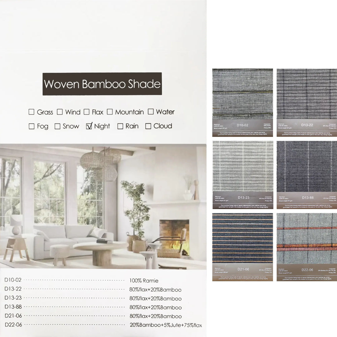 Night Woven Bamboo Shade Booklets