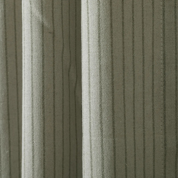 Windsor Linen Cotton Striped Curtain 4-In-1