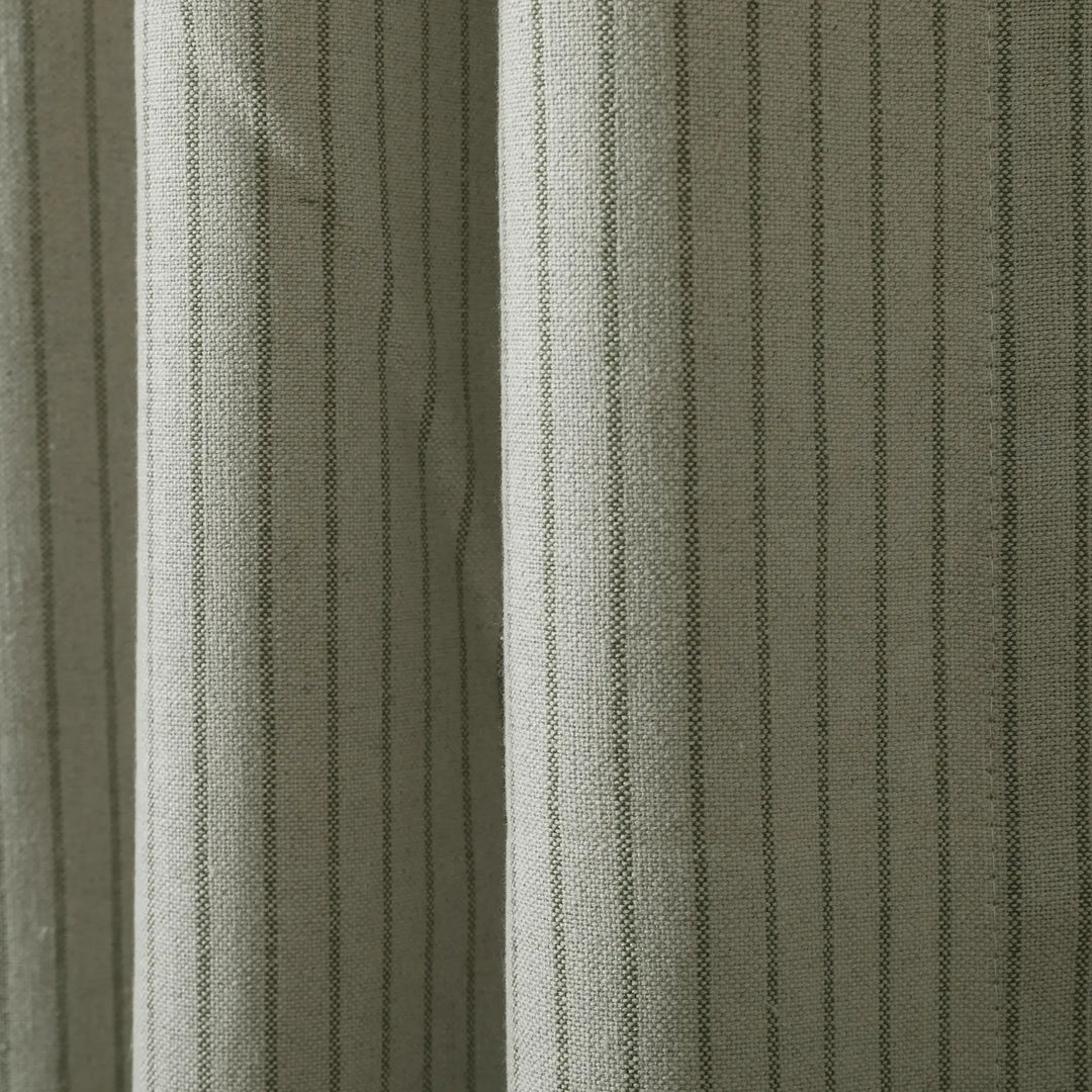 Windsor Linen Cotton Striped Curtain Grommet