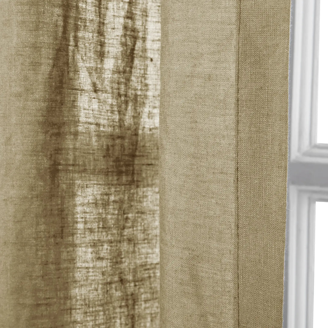 Tonia 100% Linen Curtains Pinch Pleat