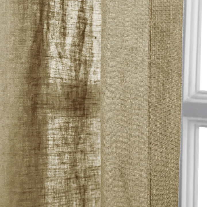 Tonia 100% Linen Curtains Pinch Pleat