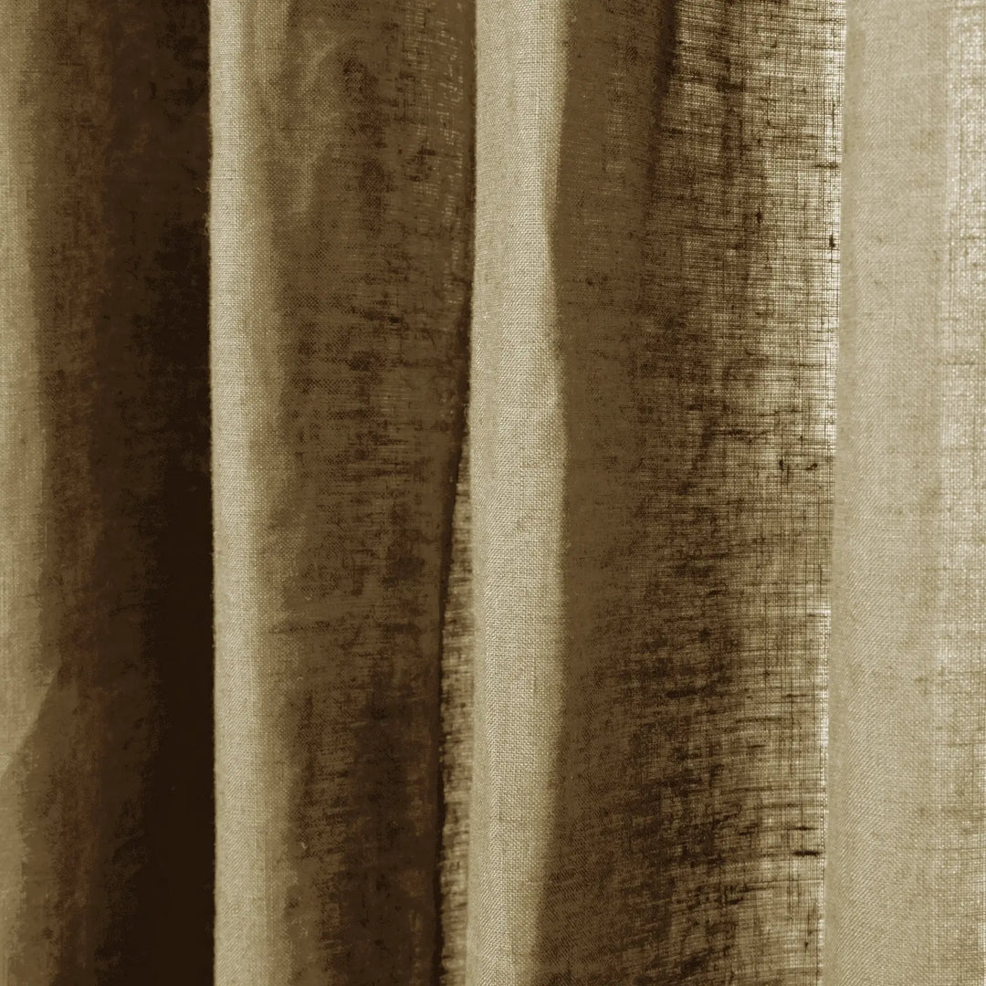 Tonia 100% Linen Curtains Pinch Pleat