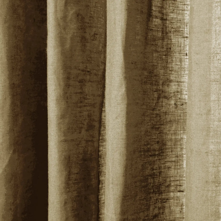 Tonia 100% Linen Curtains Pinch Pleat