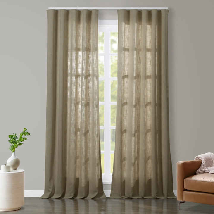 Tallis Linen Ripple Fold Curtain
