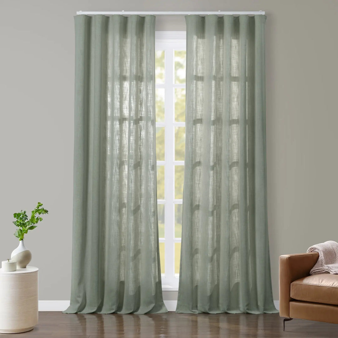 Tallis Linen Ripple Fold Curtain