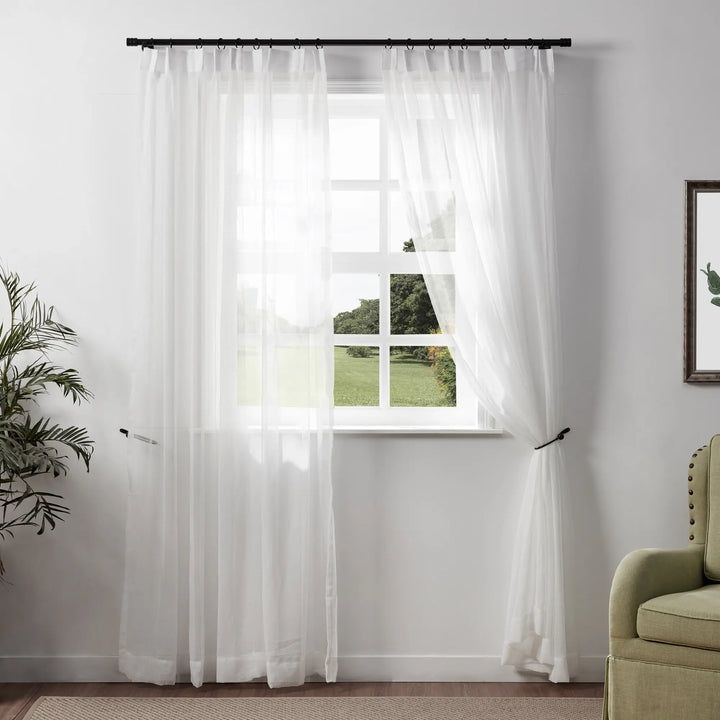 Sabina Linen Sheer Curtain Pinch Pleat