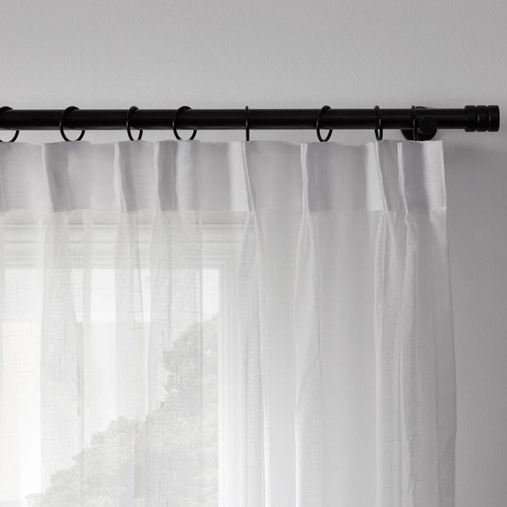 Sabina Linen Sheer Curtain Pinch Pleat