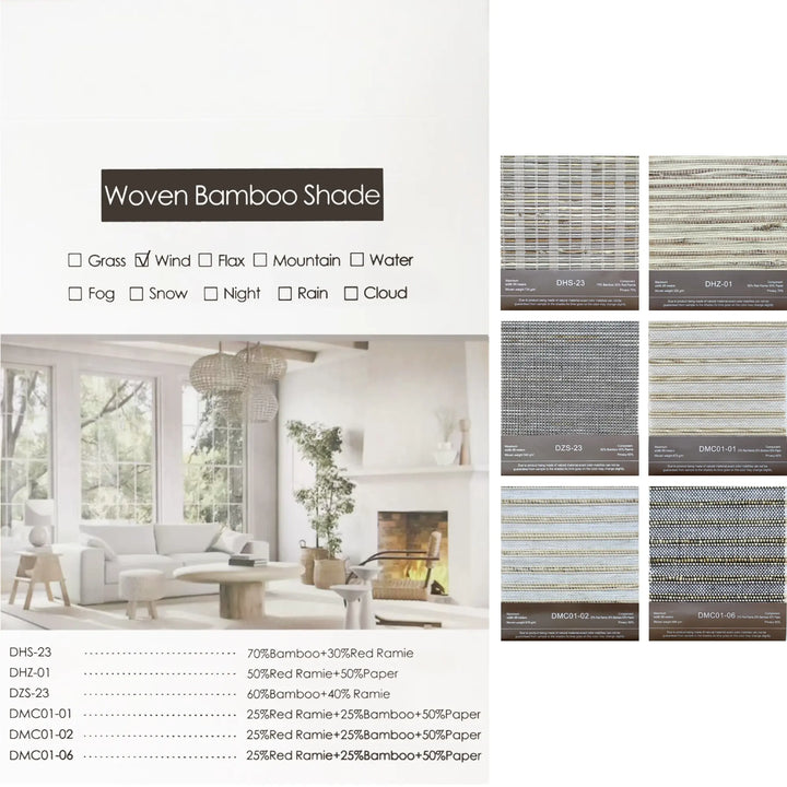 Wind Woven Bamboo Shade Booklets
