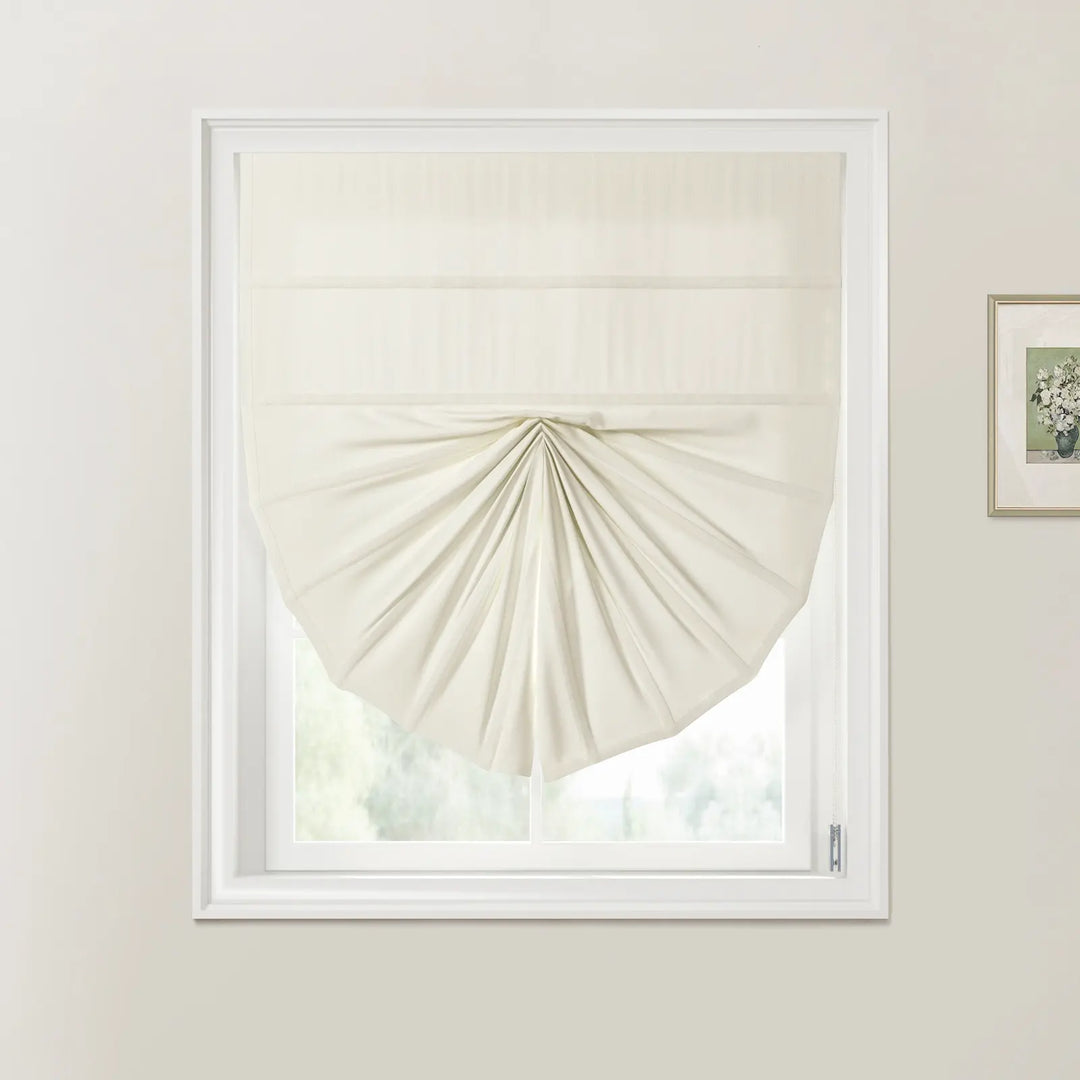 Doreen Fan Shaped Roman Shades Cord Lift lce - ChadMade