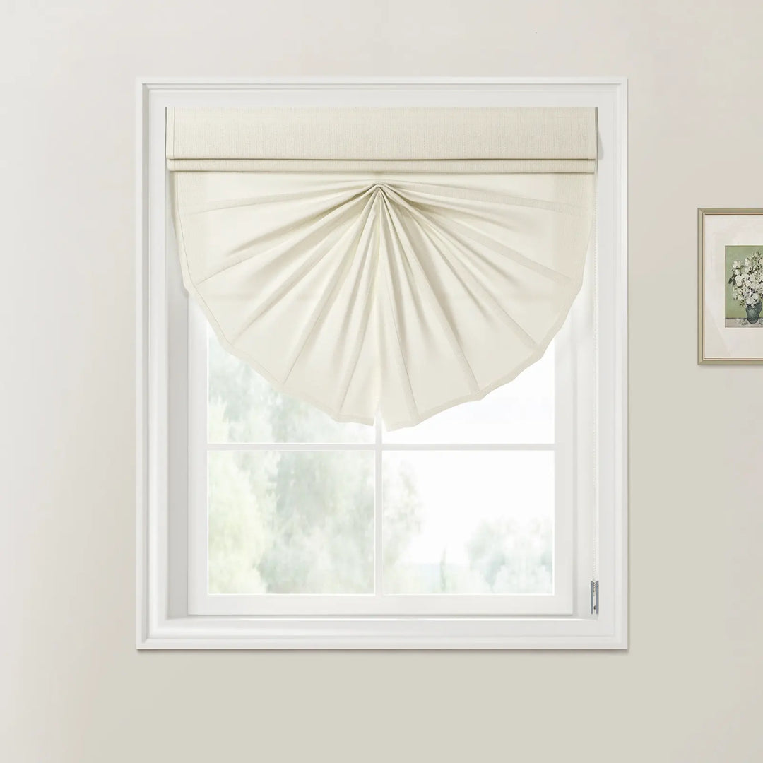 lce Doreen Fan Shaped Roman Shades Cord Lift - ChadMade