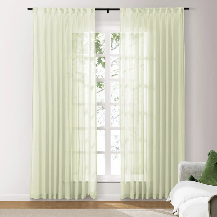 Ryan Elegant Sheer Curtain Rod Pocket