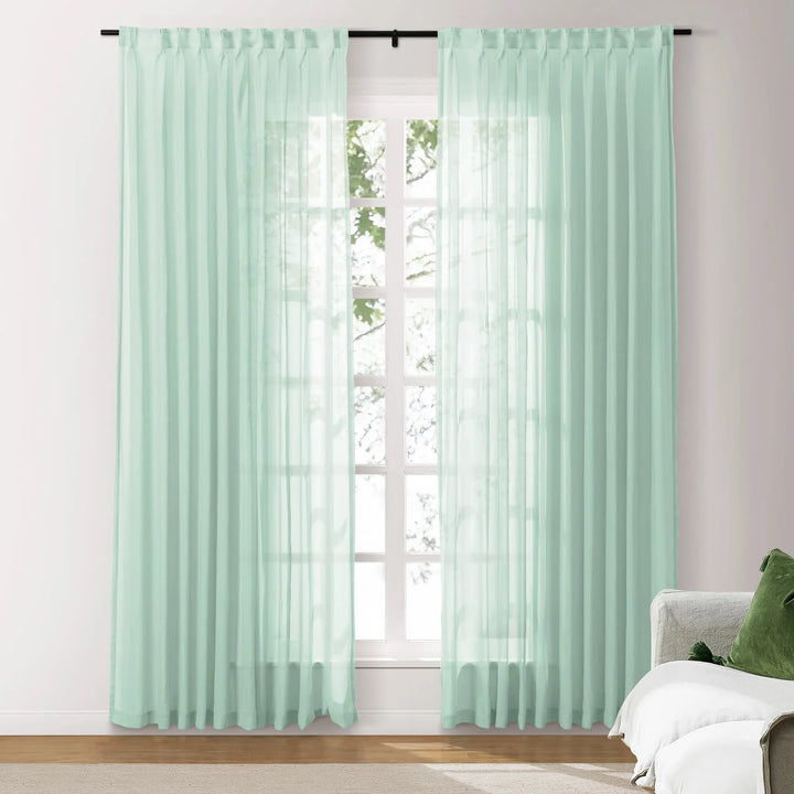 Ryan Elegant Sheer Curtain Rod Pocket