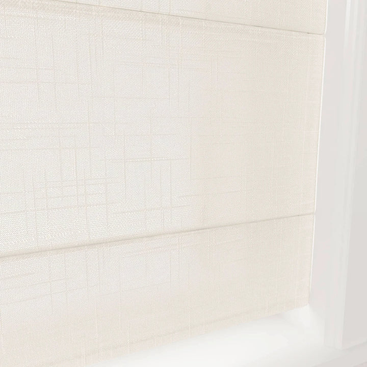 Jair Linen Back Slat Cordless Roman Shades White - ChadMade