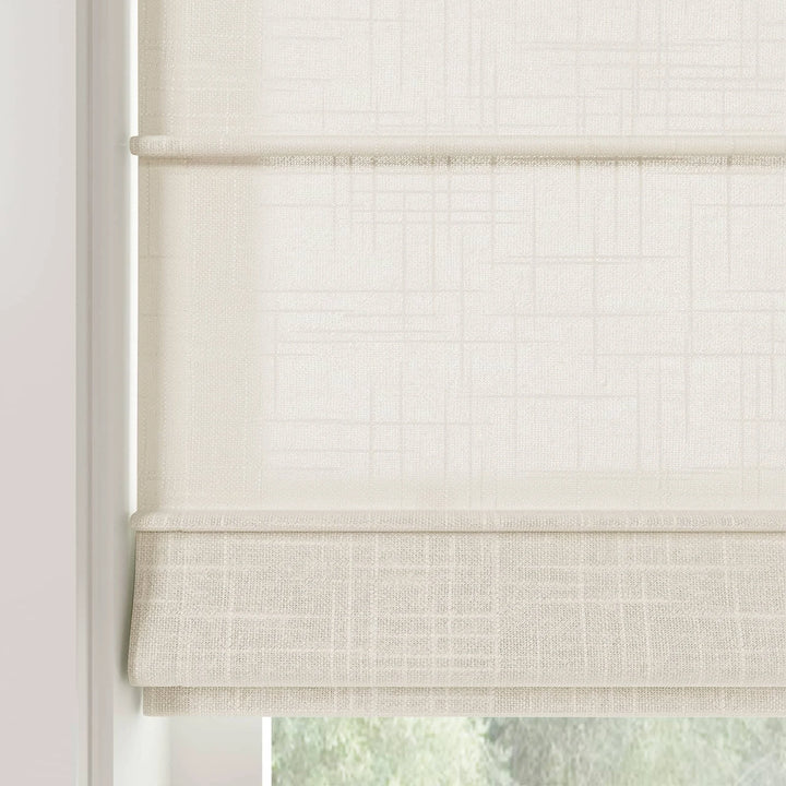 Jair Linen Front Slat Cordless Roman Shades