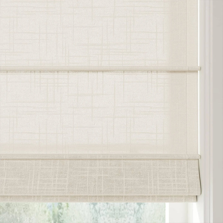 Jair Linen Front Slat Cordless Roman Shades