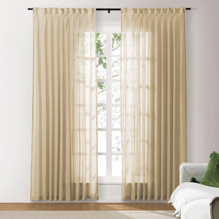 Ryan Elegant Sheer Curtain Rod Pocket