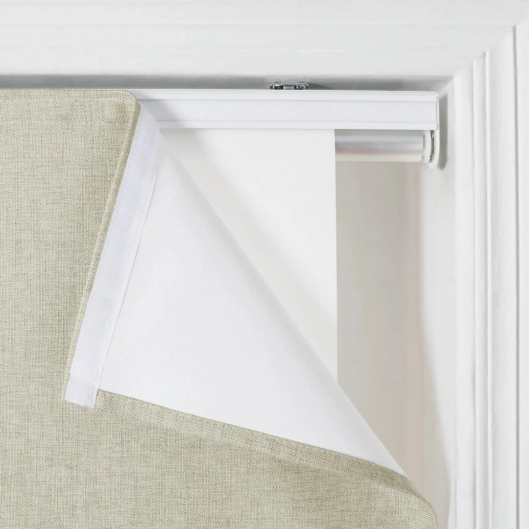 Belva Linen Cordless Plain Roman Shade