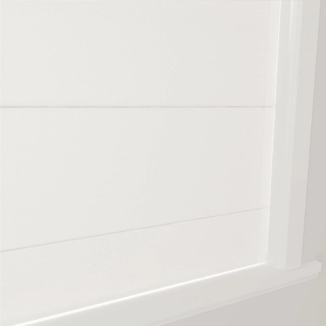 Darcy Cotton Flat Cordless Roman Shade Optic White - ChadMade