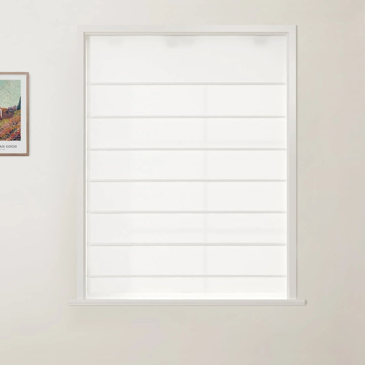 Darcy Front Slat Cordless Roman Shades Optic White - ChadMade