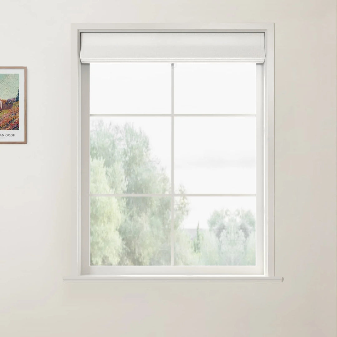 Darcy Front Slat Cordless Roman Shades Optic White - ChadMade