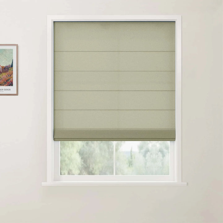 Darcy Back Slat Cordless Roman Shades Beige - ChadMade