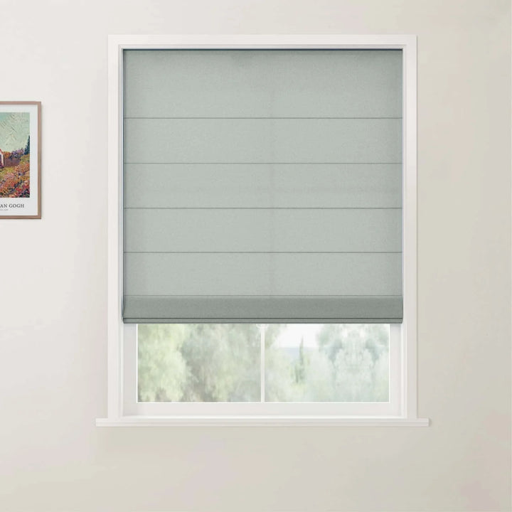 Darcy Back Slat Cordless Roman Shades Stone - ChadMade