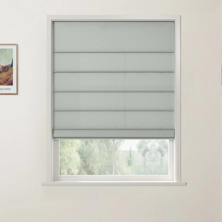 Darcy Front Slat Cordless Roman Shades Stone - ChadMade