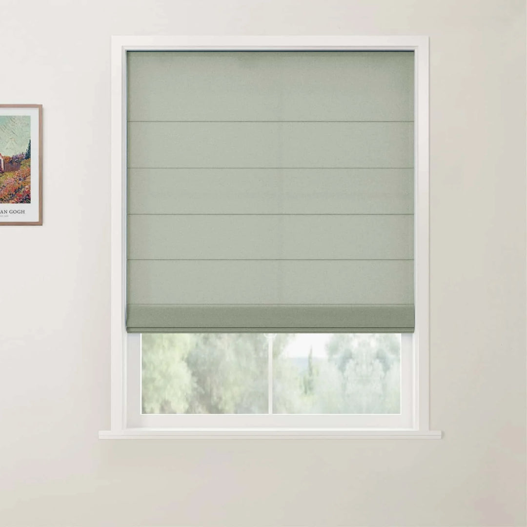 Darcy Back Slat Cordless Roman Shades Sterling - ChadMade