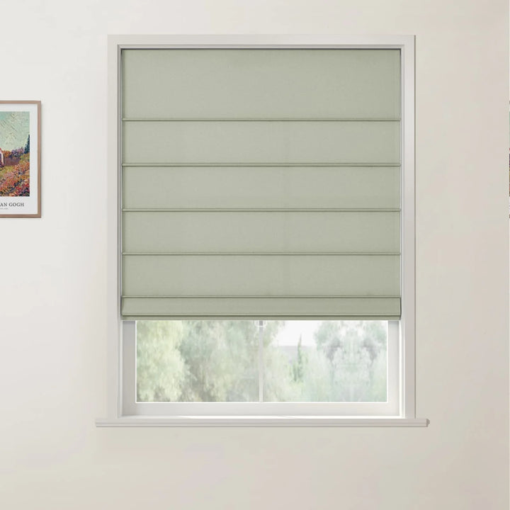 Darcy Front Slat Cordless Roman Shades Sterling - ChadMade