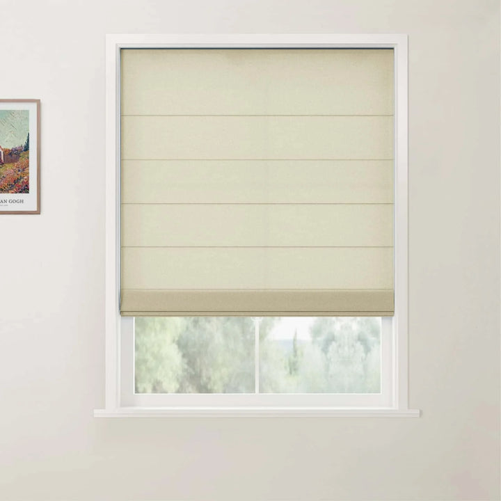 Darcy Back Slat Cordless Roman Shades Khaki - ChadMade