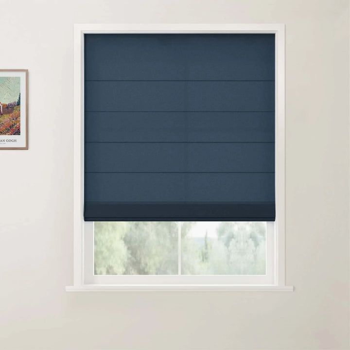 Darcy Back Slat Cordless Roman Shades Ocean - ChadMade